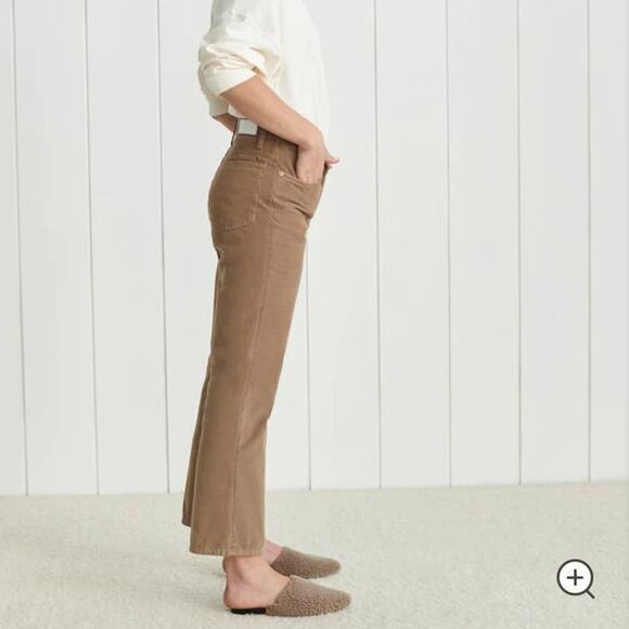 RE/DONE 70's Loose Flare Corduroy Pants in Washed Khaki Size 29 NWT - Picture 3 of 10